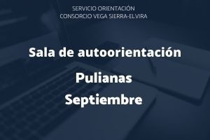 programación de septiembre de la sala de autoorientación en Pulianas