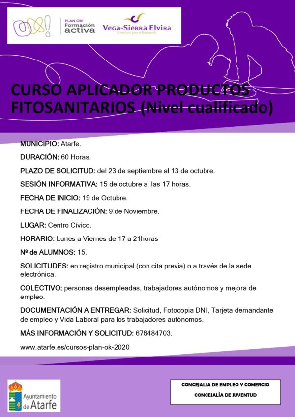 curso de aplicador de productos fitosanitarios en atarfe