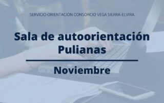 programación sala de autoorientación de Pulianas en noviembre